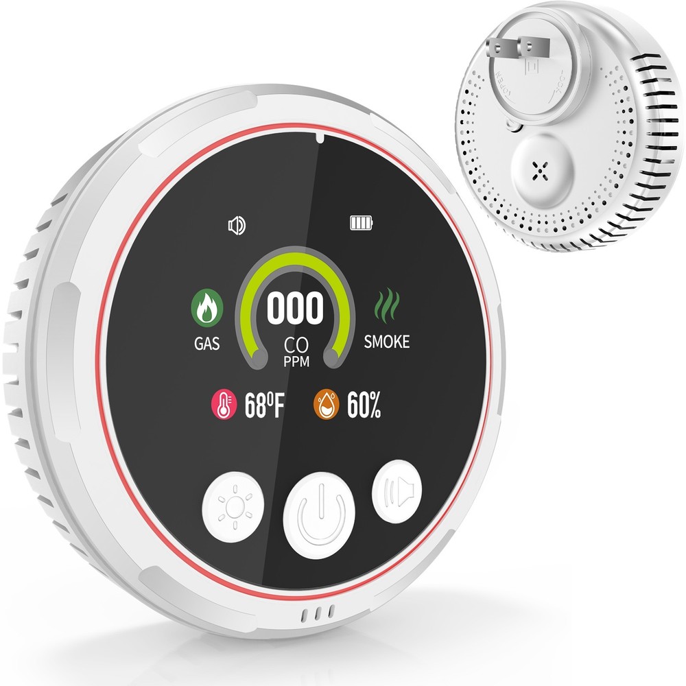 Compact 5-in-1 Safety Alert Device with Smoke Detection Plug-in Design