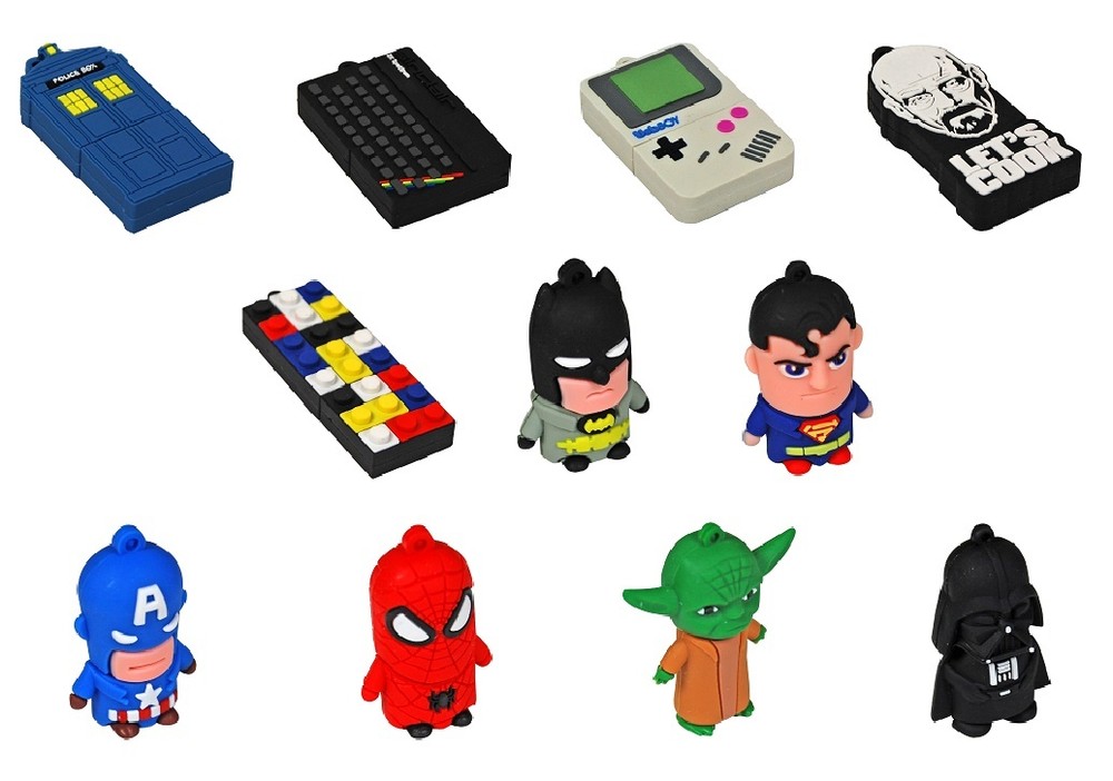 Retro 2GB USB Flash Drives. Fun Funky Computer Storage Gift Idea for him her