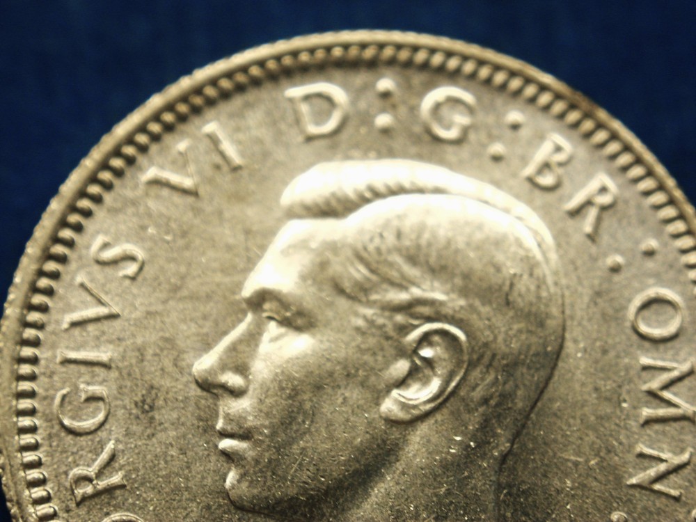 1944 GREAT BRITAIN SILVER SIXPENCE - NICE BU COIN