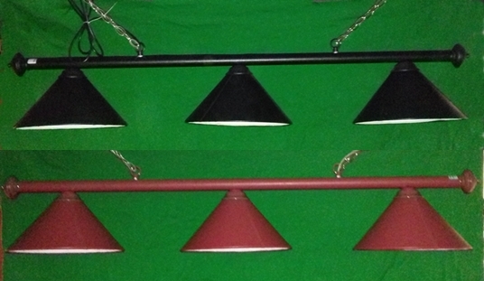 Snooker Table Light Rail Leather Black or Brown