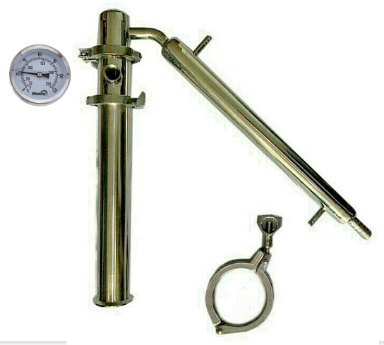 2 x 24 inch Stainless Tri Clamp Moonshine Reflux Still Distilling Column for Keg