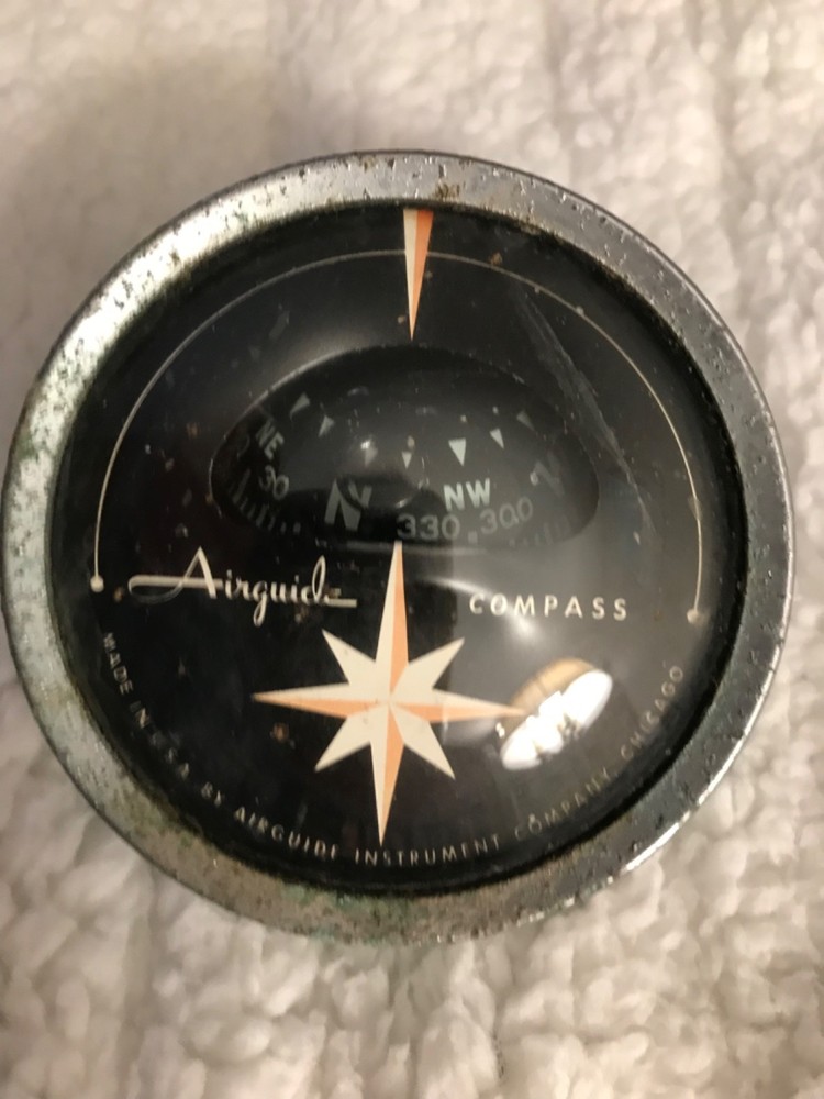 Vintage Airguide Dash Mount CompaSs