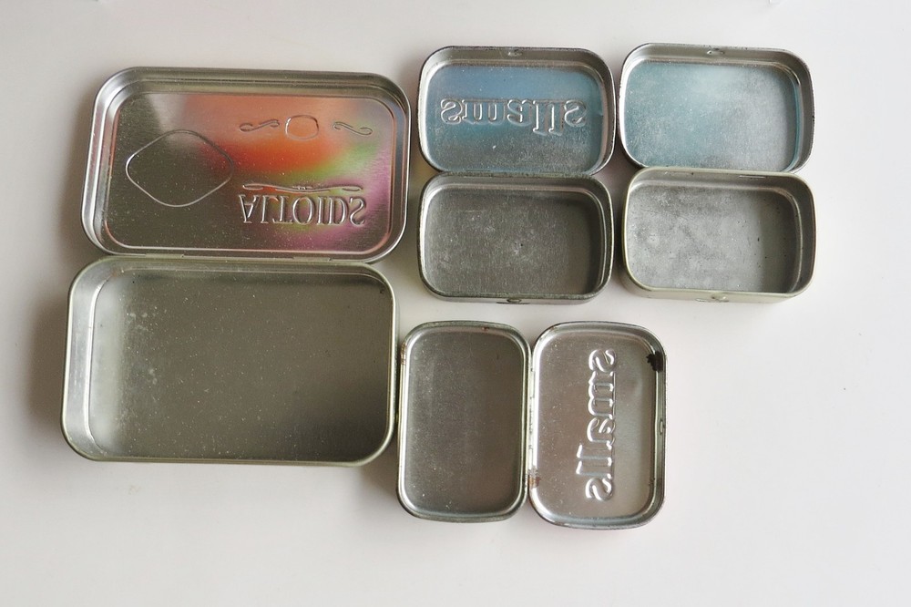EMPTY Lot 15 ICE BREAKERS MINTS Plastic + ALTOIDS Tin Containers UPCYCLE Crafts