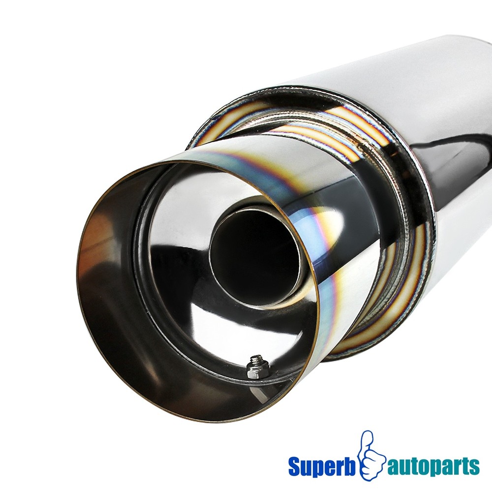 Universal N1 4" Burnt Tip Stainless Exhaust Muffler