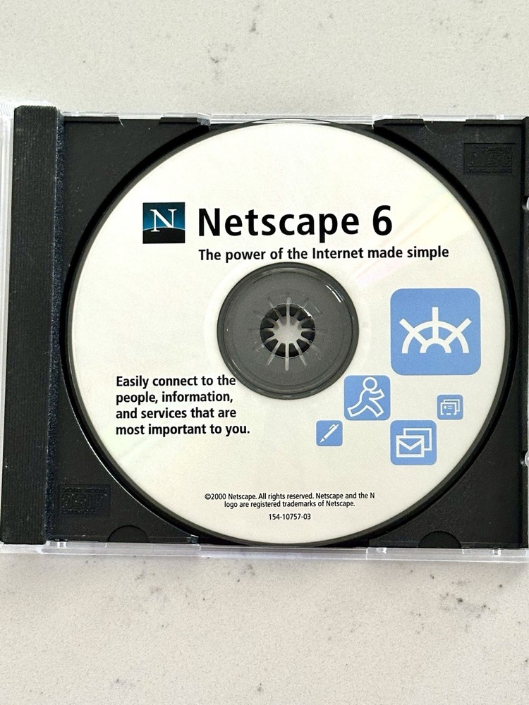 2000 Netscape Navigator 6.0 Internet Browser CD-ROM Software