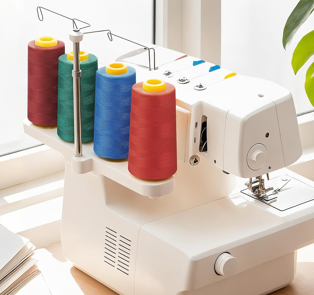 1800 Yards Serger Thread-Yellow, All Purpose Thread for Sewing, Serger Thread...