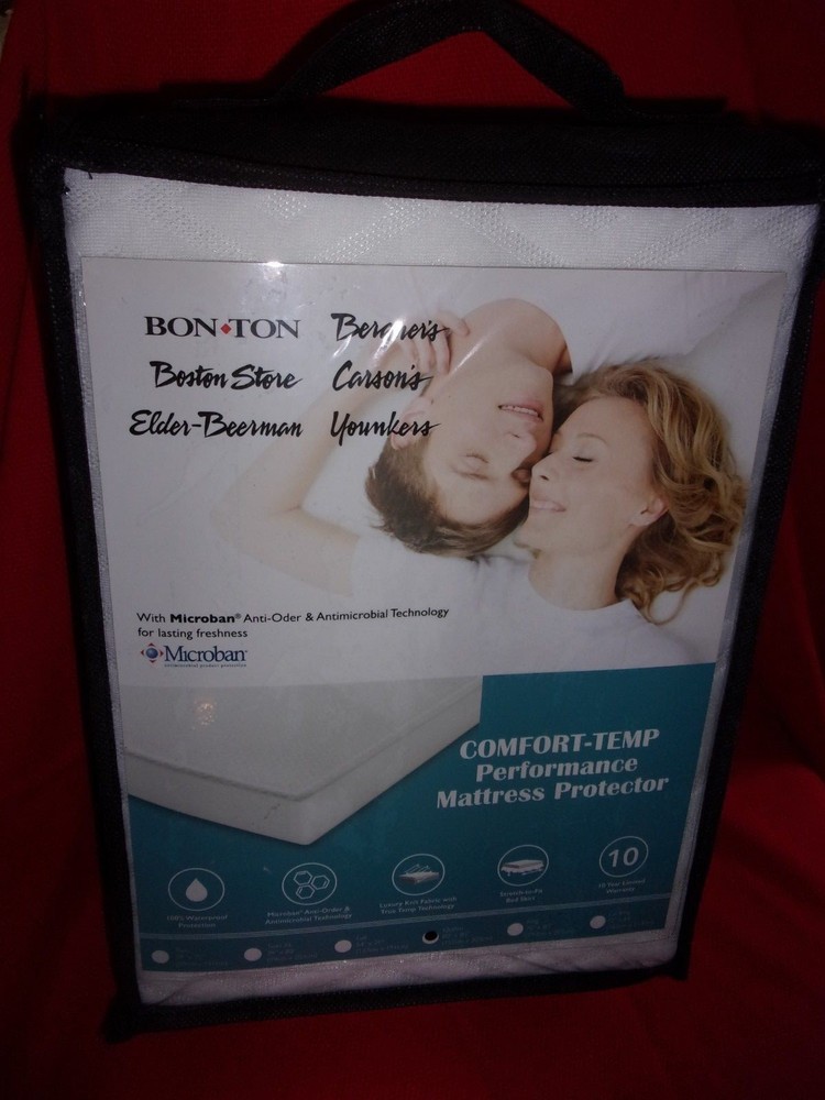 Queen Comfort-Temp Performance Waterproof Mattress Protector With Microban New