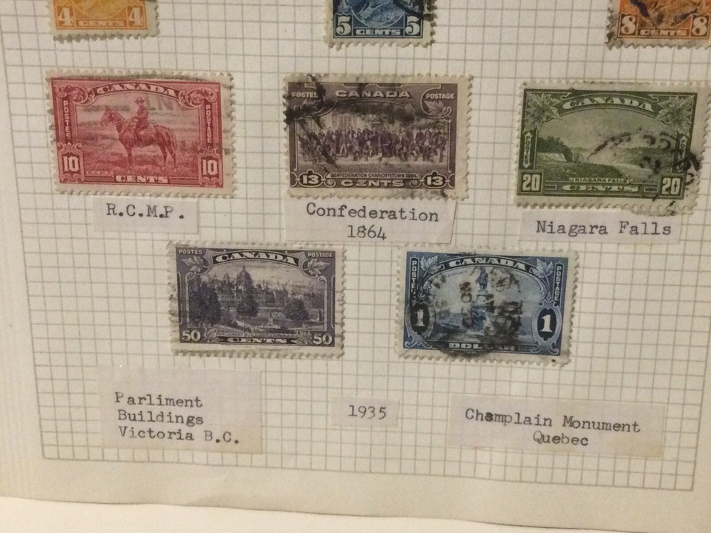 1935 Canada Stamp Collection - 12 Stamps