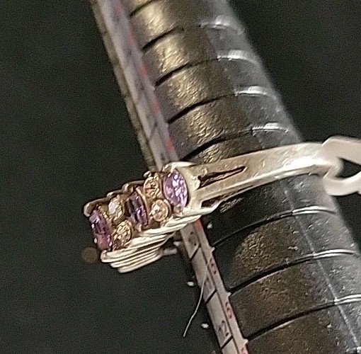 Ring Not Marked Size 5.5 2 Color Rhinestone