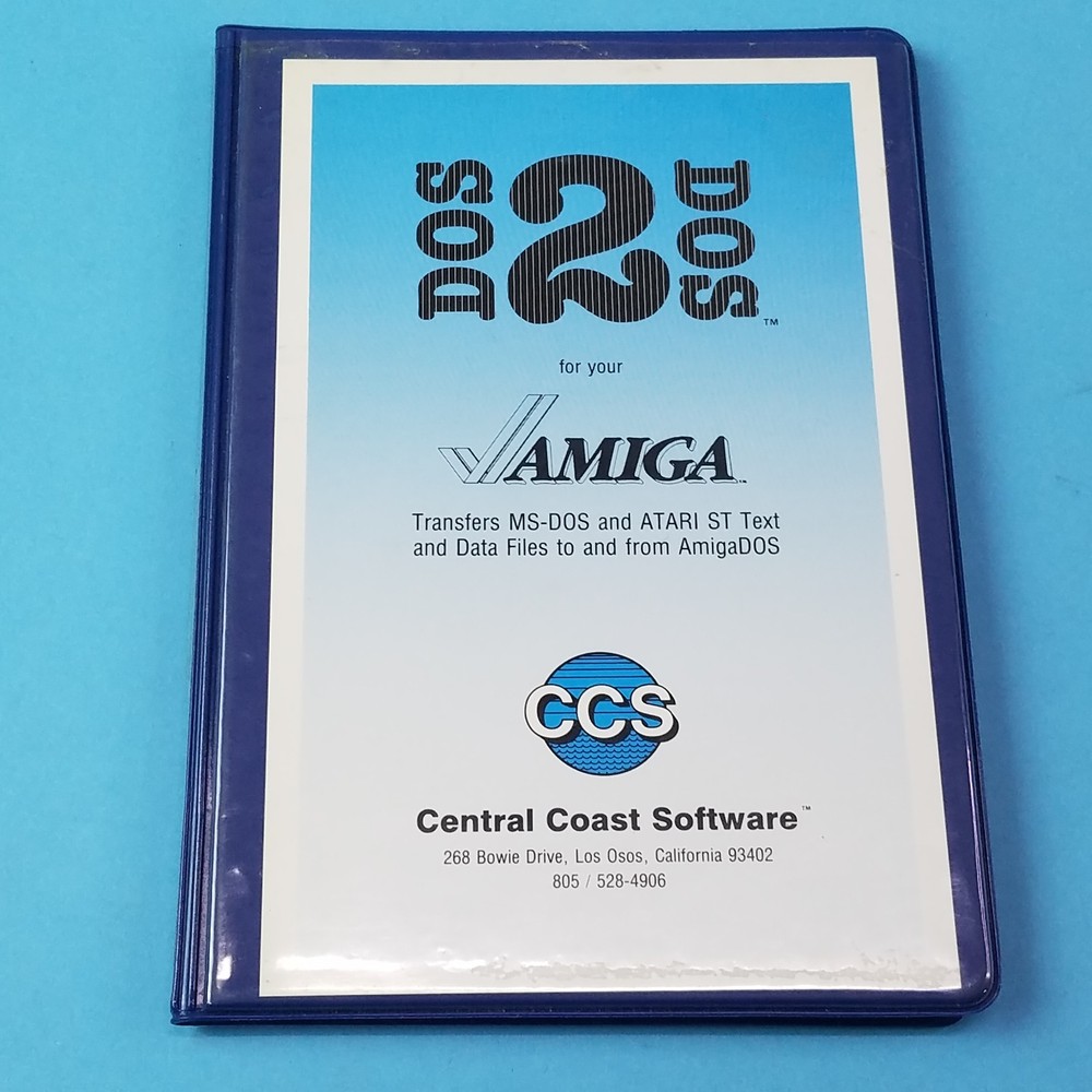 DOS‑2‑DOS Amiga File Transfer Utility – Disk + Original Manual – MS‑DOS + Atari