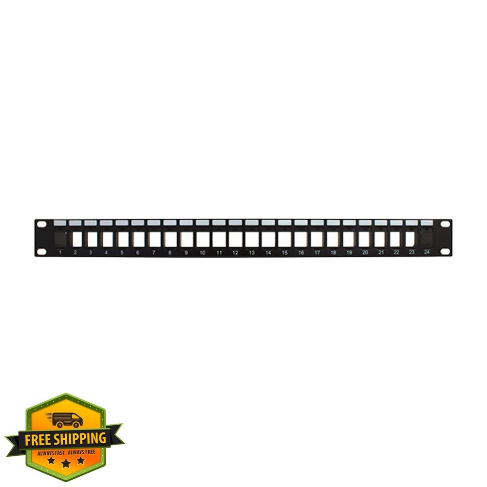 Vertical Cable 24 Port Blank Patch Panel 1U