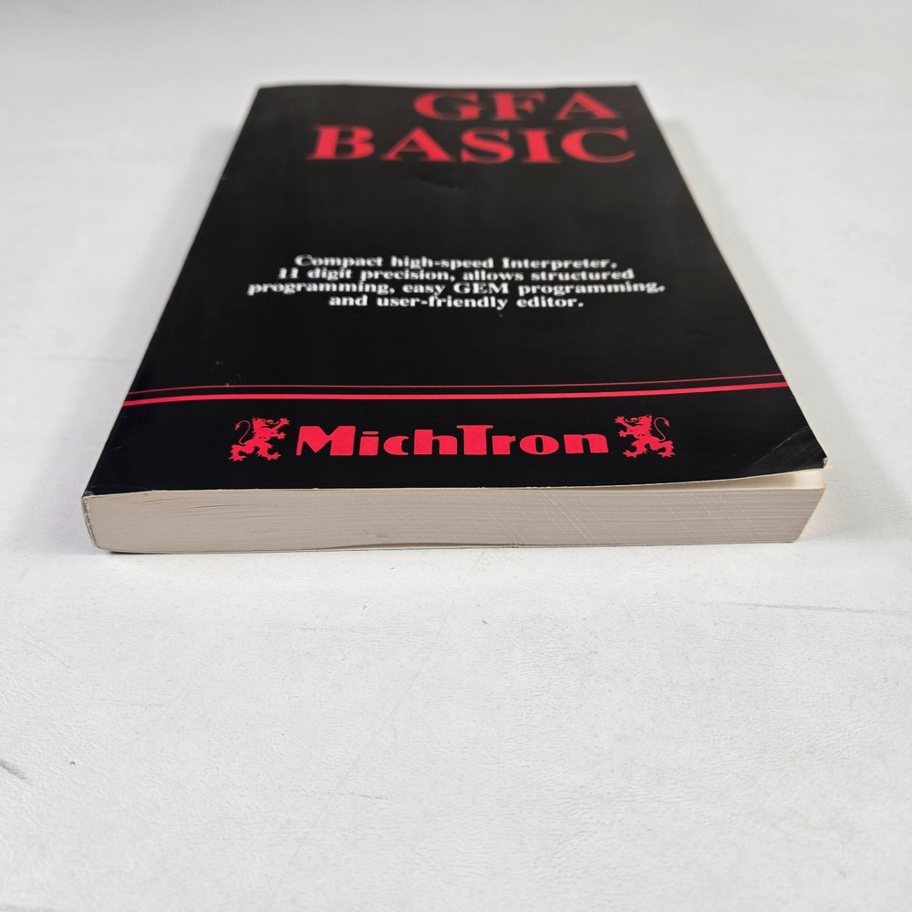 MichTron GFA BASIC Atari ST Programming Language Book 1986 2nd Edition PB