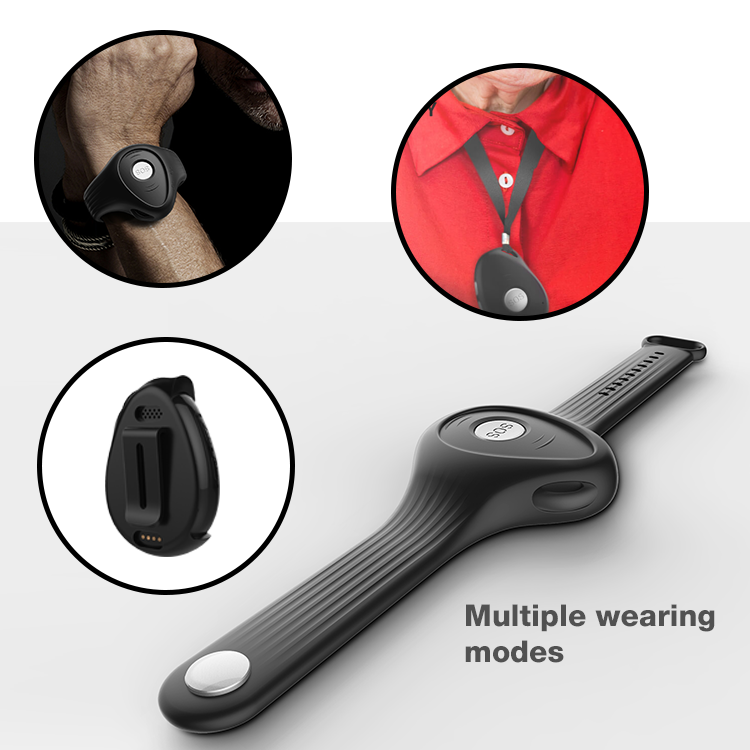 Emergency Alert Pendant APP WEB Moni-toring 4G GPS Tracker With Shock Sensor