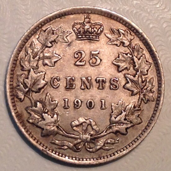 - Canada 1901 Victoria 25 Cents
