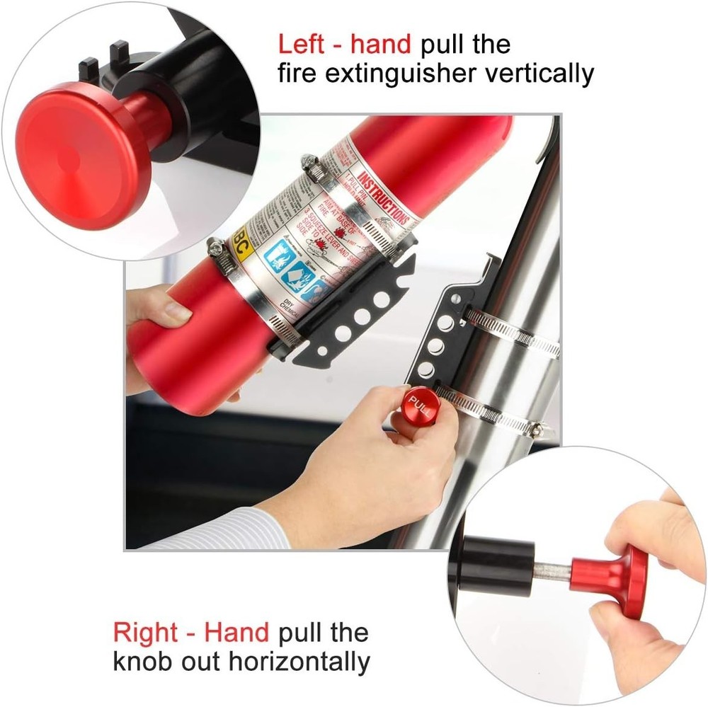 Plastic Quick Release Roll Bar Fire Extinguisher Mount Holder For Jeep Wrangler