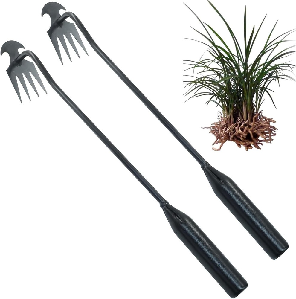 2Pcs Weed Puller Tool Garden Uprooting Weed Pulling Tools, 15.7" Portable Stainl