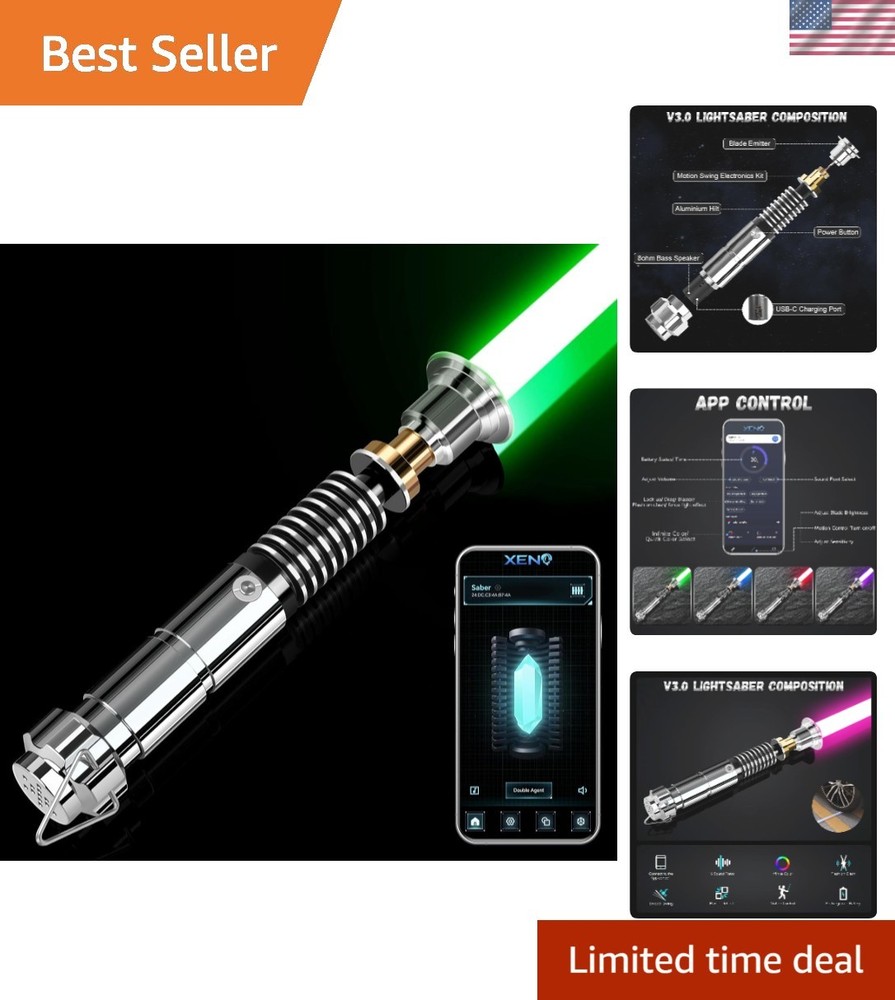 Full Size Interactive Lightsaber with Replaceable Blade & RGB Colors - LK V3.0