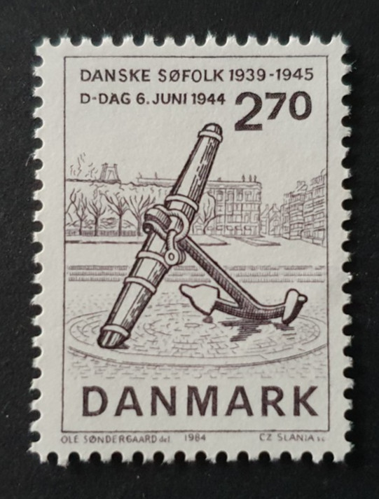 1984 DENMARK DANMARK NORMANDY INVASION VF MNH