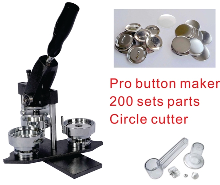 25mm 1" Interchangeable Button Maker Machine Badge Material KIT