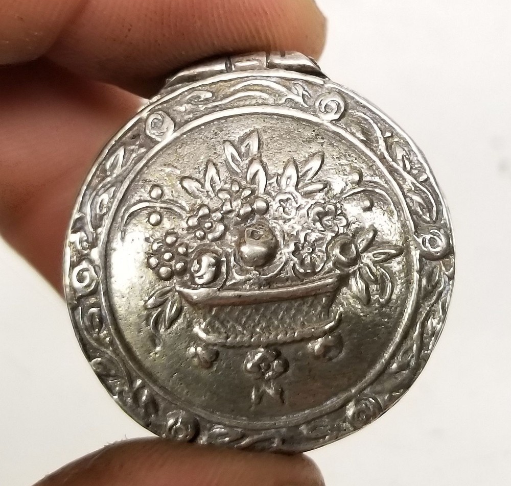 Antique Austrian German Hallmarked 830 Silver Pill Box Snuff