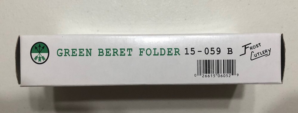 "Green Beret Folder" Locking Blade Knife With Black Sheath Frost Cutlery 15-059B