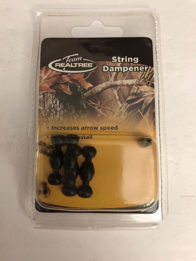 New in 1 Ea Pkg Team Realtree Compound Bow String Dampener, Increase Arrow Speed