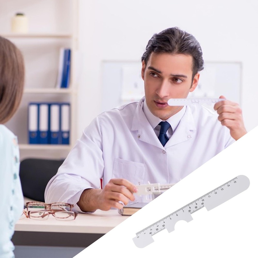 10pcs PD Ruler Eye Tool Plastic Practical for Hospital Clinic White