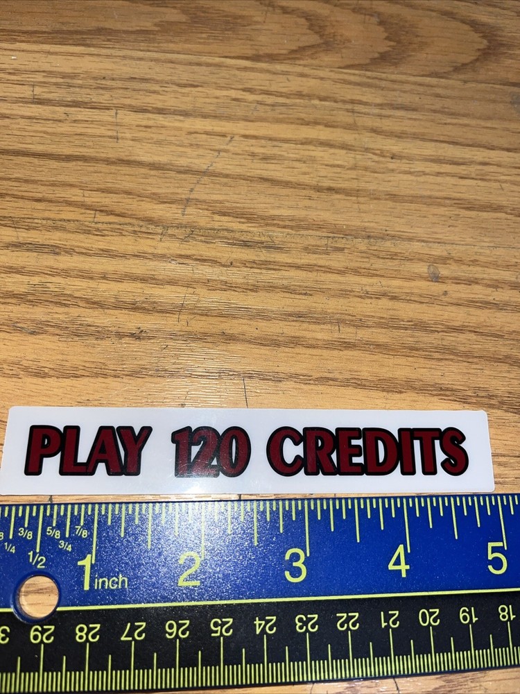 Play 120 Credits Decal Used /BA
