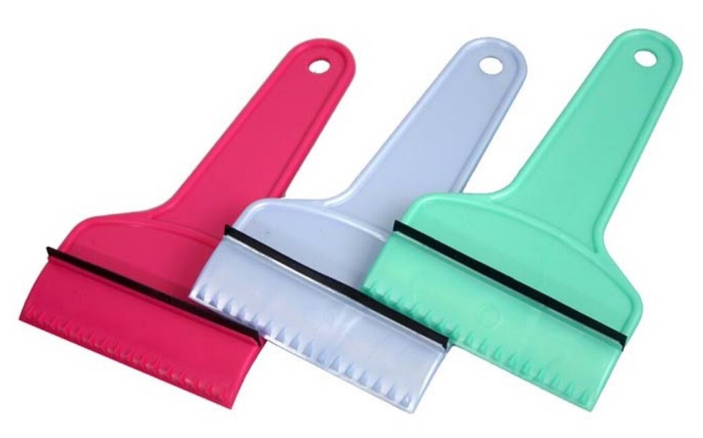 Ice Scraper with Rubber Lip Light Green Windshield Scraper Car Winter Ice