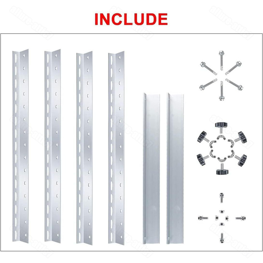 Renogy Solar Panel RV Tilt Mount Brackets Rooftop Flat Surface Adjustable Frame