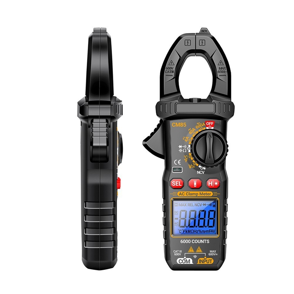 CM85 Clamp Meter with Backlight Flashlight NCV Diode Buzzer 6000 Count