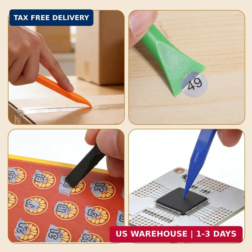 12PCS Crevice Cleaning Tool, Plastic Scraper Tool Non Scratch Multipurpose Pen-S