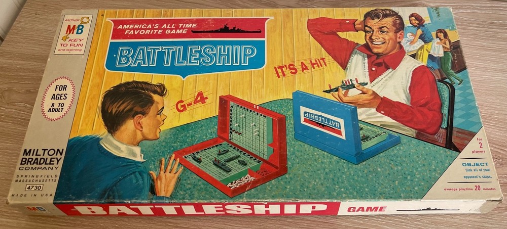 Vintage 1967 Milton Bradley Battleship Board Game Complete