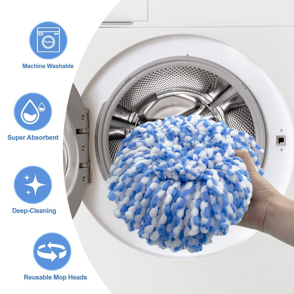 Spin Mop Replace Head Mop Handle And Base Compatible With Ocedar Rinseclean 2tan