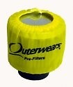 Outerwears 3" Shielded Crank Breather Pre-Filter W/O Top - Yellow