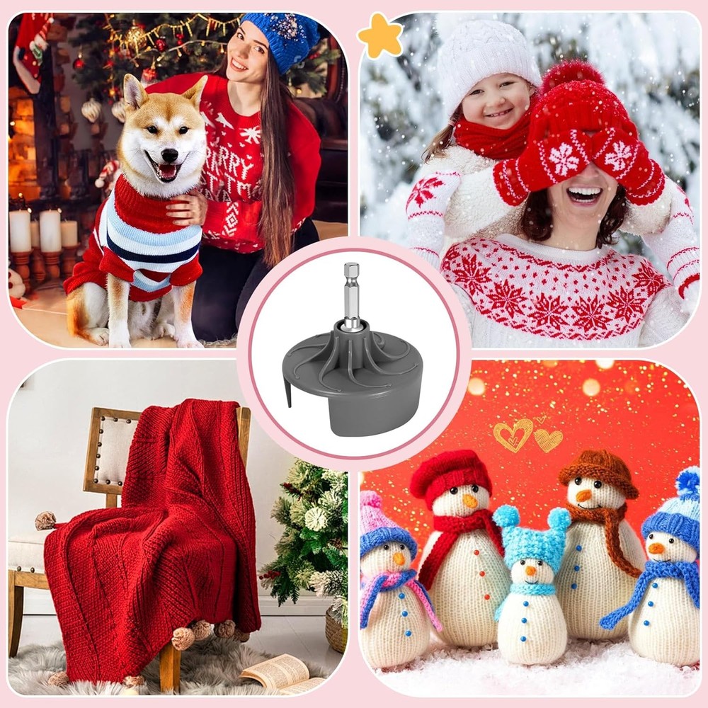 Knitting Machine Adapter Quick Knit Machine Attachment with Hexagonal Drill