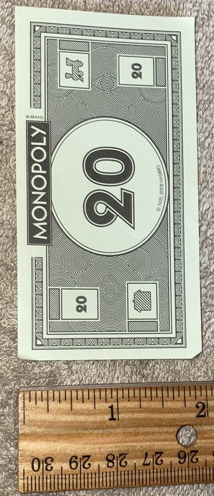 Monopoly 2008 Board Game - Replacement Piece - (30) 20 Bills