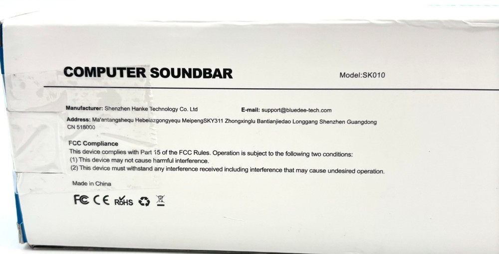 Bluedee Wired Or Wireless Bluetooth Soundbar/Speaker For Desktop Computer