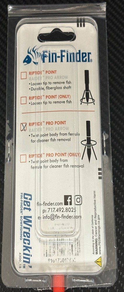 Fin-Finder Raider Pro Bowfishing Arrow with Riptide Pro Point