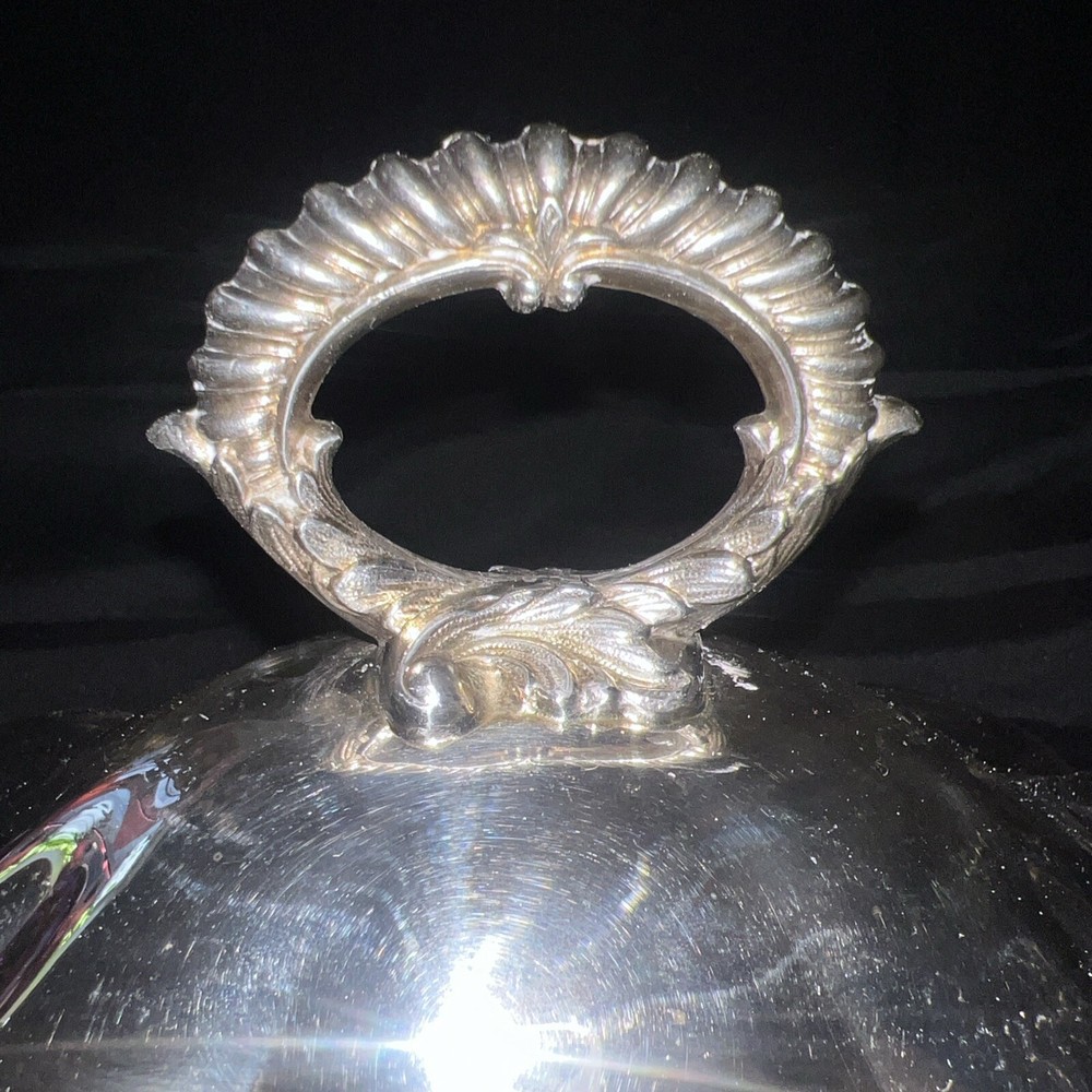 Vintage Silver Plated Dome Cover Footed Serving Dish