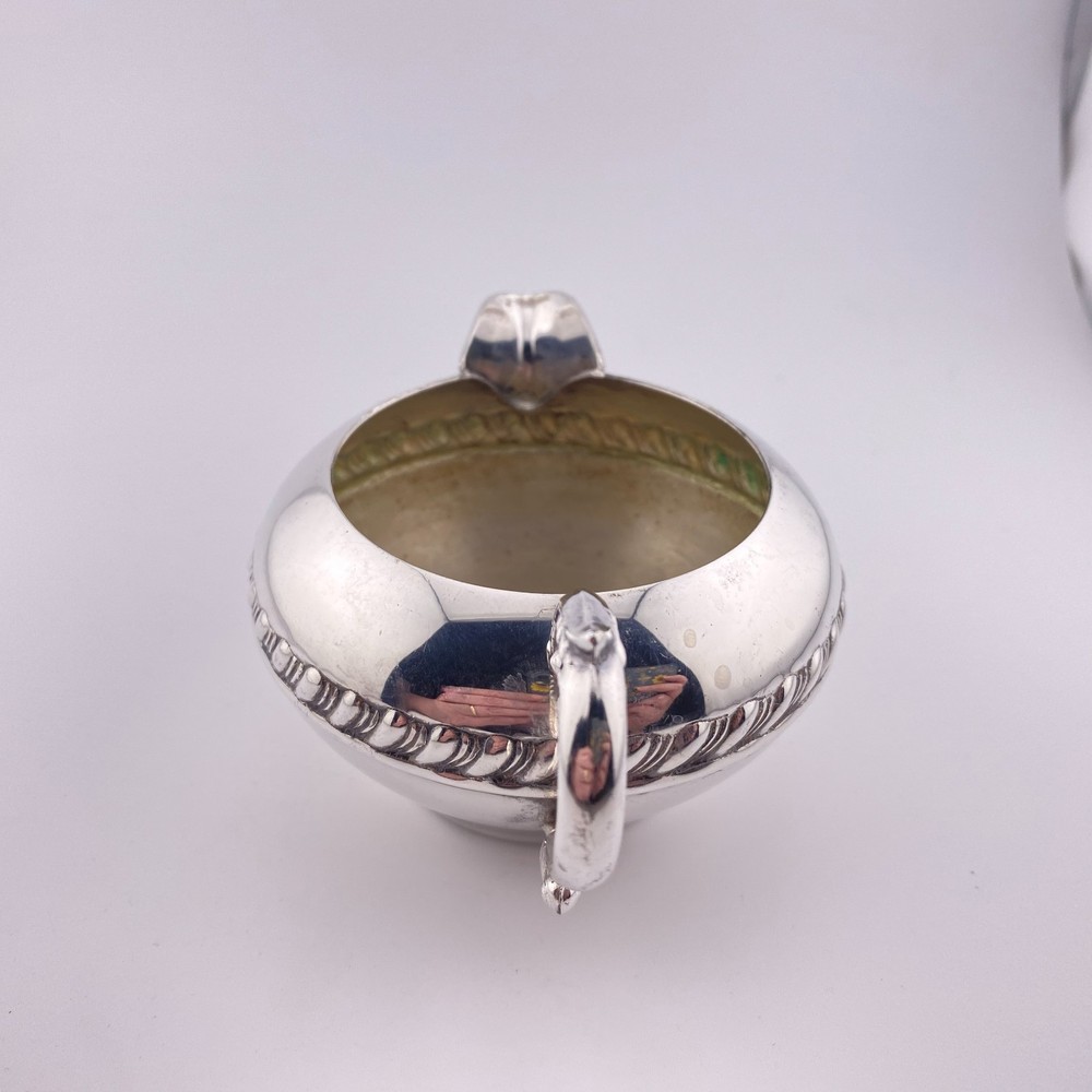 Vintage Silver On Copper Creamer