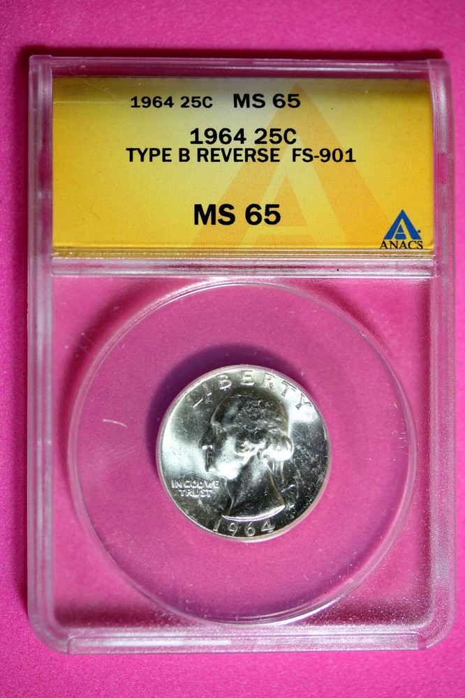 1964 ANACS MS65 Washington Quarter #B29114