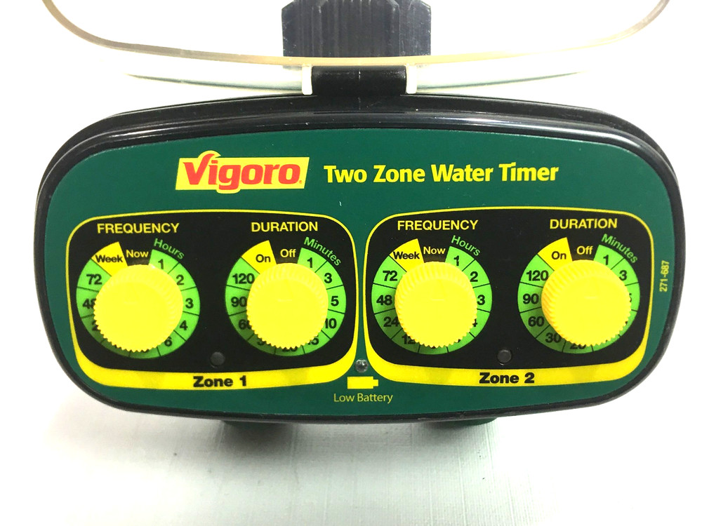 Vigoro Two-Zone Water Timer Model 271-687 Easy to Program