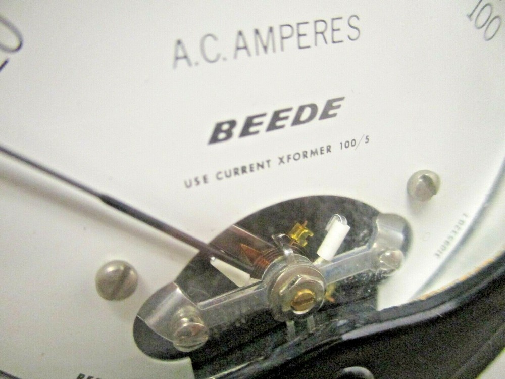 BEEDE 310953207 Round Panel Meter AC AMPERES 0-100