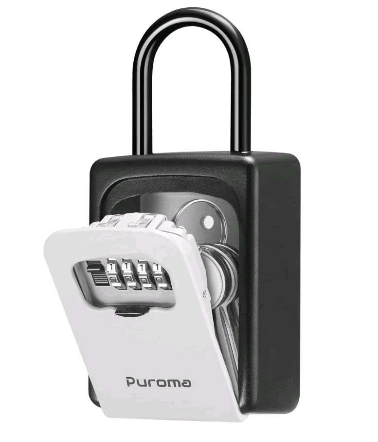 Puroma Lock Box Large Key Resettable Combination Code Security Safe Wall Mount