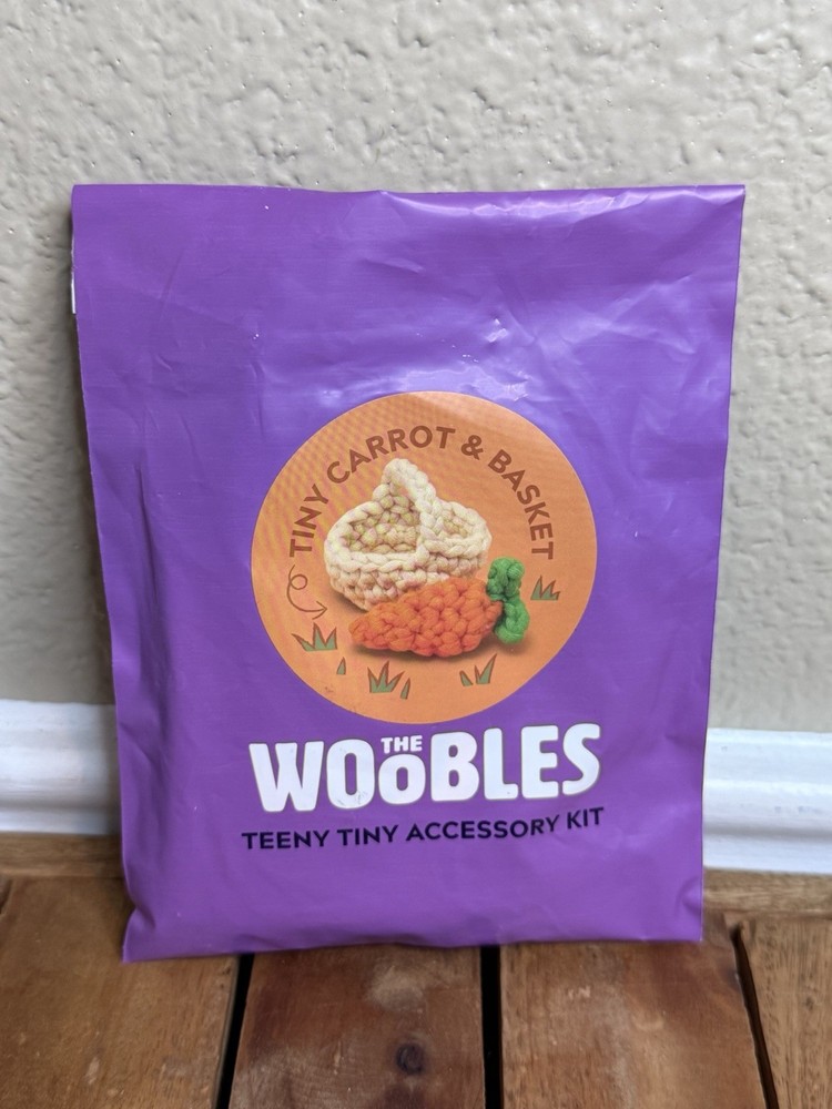 The Woobles Tiny Accessory Kit - Tiny Carrot & Basket