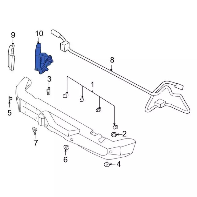 Genuine Ford Blind Spot Detection System Warning Sensor Bracket M2DZ14D189D