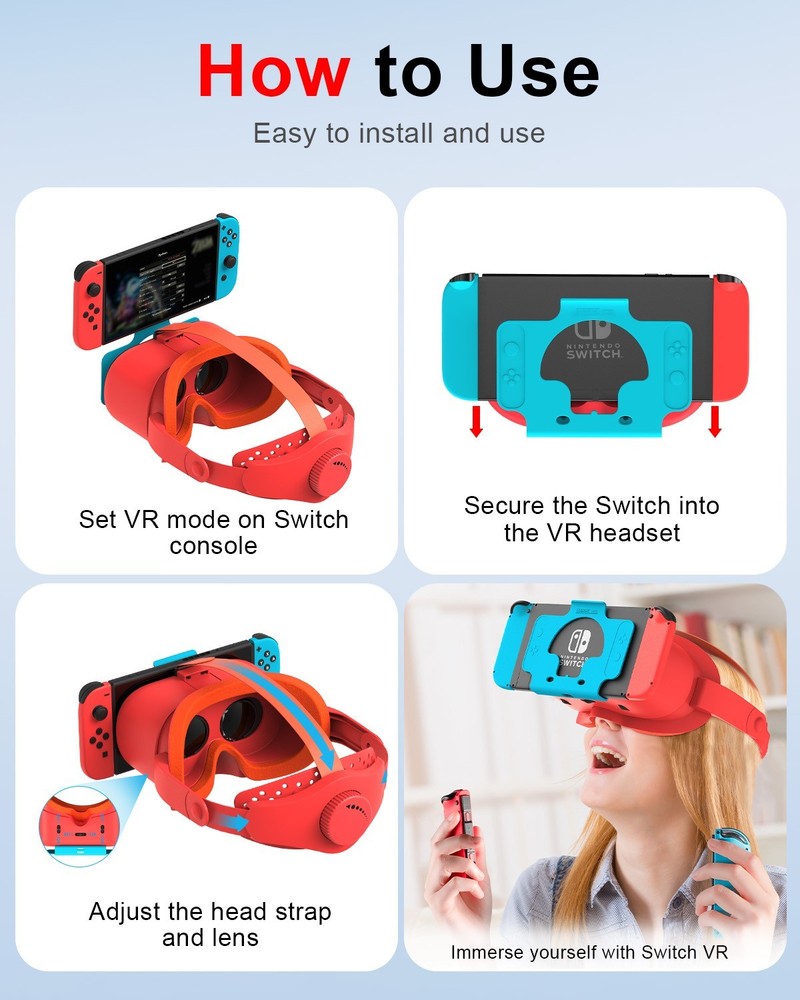 For Nintendo Switch & OLED VR Headset Labo VR Kit 3D Goggles Gaming Experience