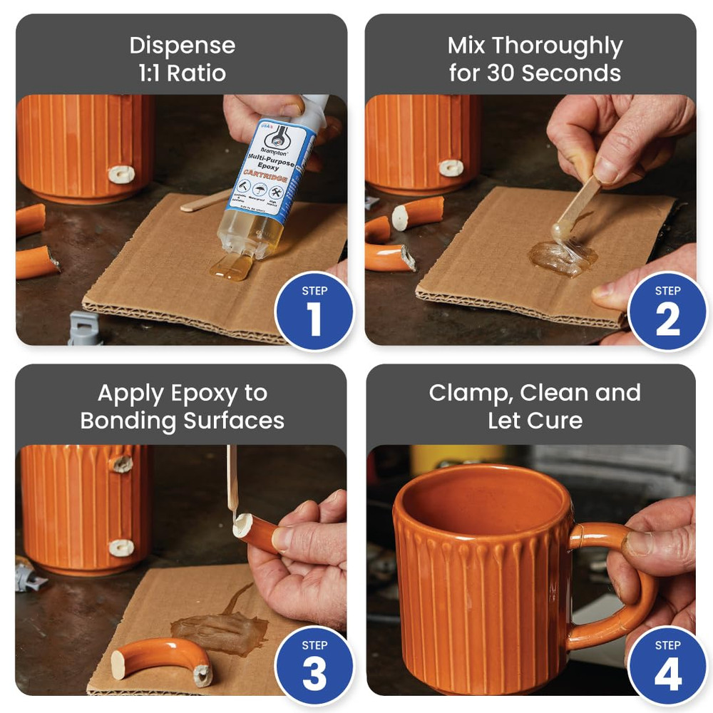 Multi-Purpose Epoxy, Quick 30-Minute Set, Waterproof 2-Part Epoxy Glue Kit