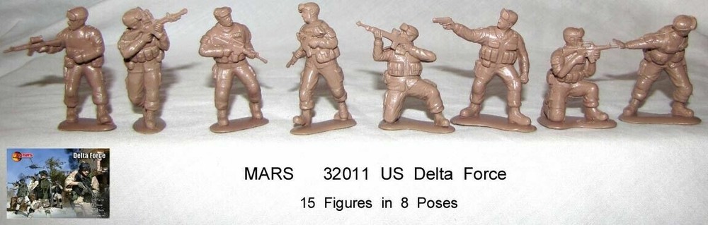 Delta Force, US infantry 15 figures scale 1/32 Mars Figures 32011